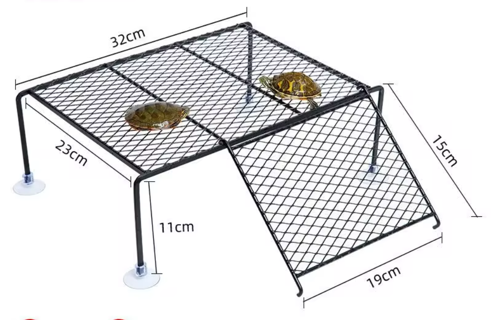 Schildpad Zonneplatform – Drijvend Rust- en Klimplatform voor Aquarium