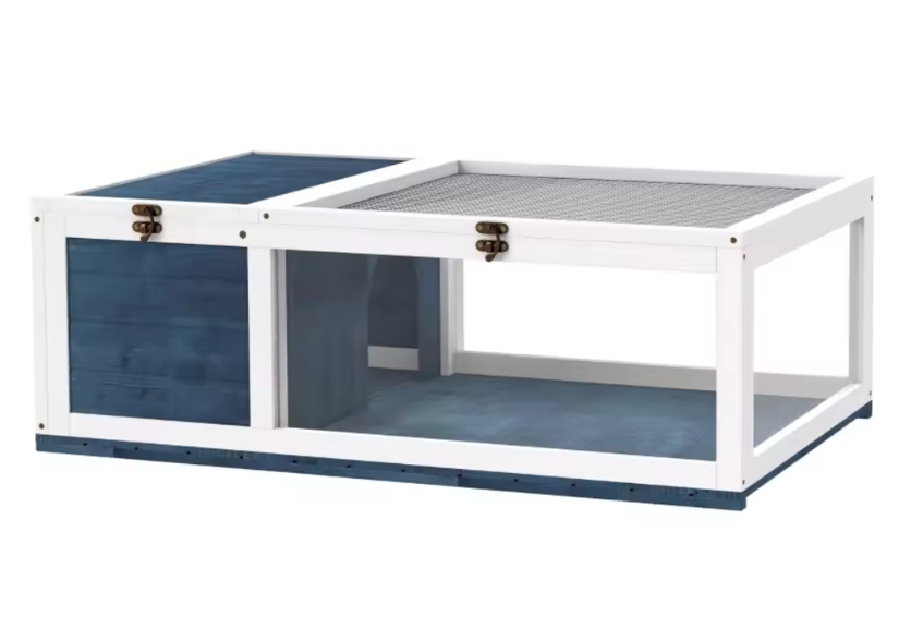 Houten Schildpad Terrarium 91 cm – Reptielen Verblijf met Schuilplek