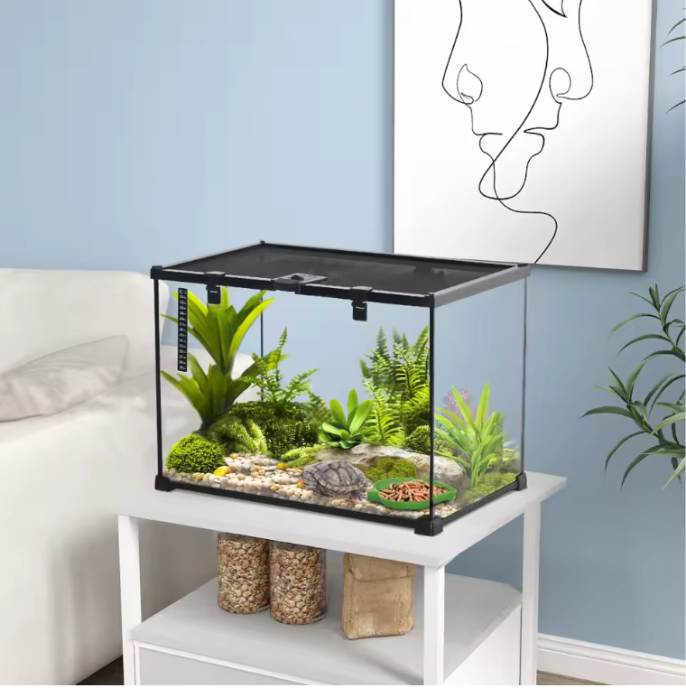 Reptielen Terrarium 50 cm – Glas en Metaal Habitat Verblijf