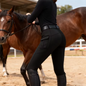 Slim Fit Dames Paardrijbroek – Stretch Rijbroek met Kniepatch voor Paardensport