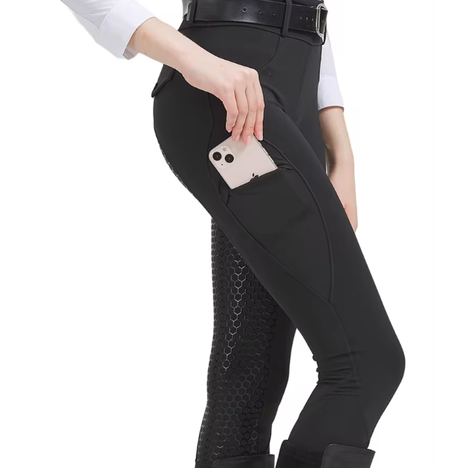 Professionele Dames Paardrijbroek – Siliconen Antislip Rijbroek met Hoge Elasticiteit