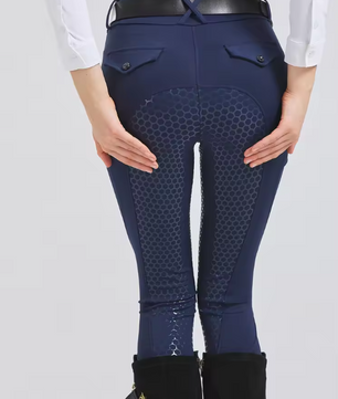 Professionele Dames Paardrijbroek – Siliconen Antislip Rijbroek met Hoge Elasticiteit
