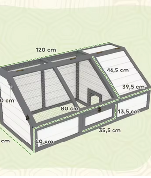 Houten Schildpad Buitenverblijf – Tortoise Enclosure met Open Bodem