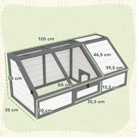 Houten Schildpad Buitenverblijf – Tortoise Enclosure met Open Bodem