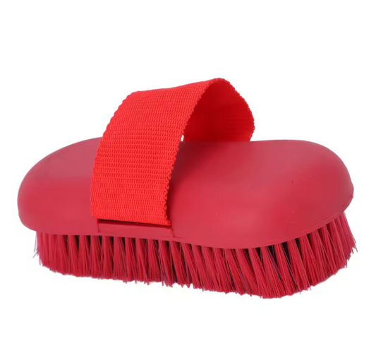 Paardenverzorgingsborstel met Zachte Haren – Antislip Borstel voor Paardenreiniging en Verzorging