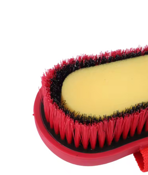 Paardenverzorgingsborstel met Zachte Haren – Antislip Borstel voor Paardenreiniging en Verzorging