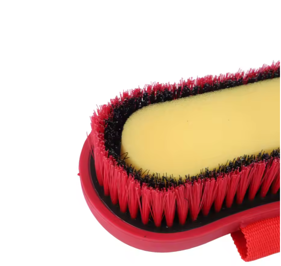 Paardenverzorgingsborstel met Zachte Haren – Antislip Borstel voor Paardenreiniging en Verzorging