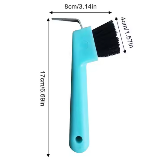 2-in-1 Hoefkrabber met Borstel – Paarden Hoefreiniger voor Verzorging