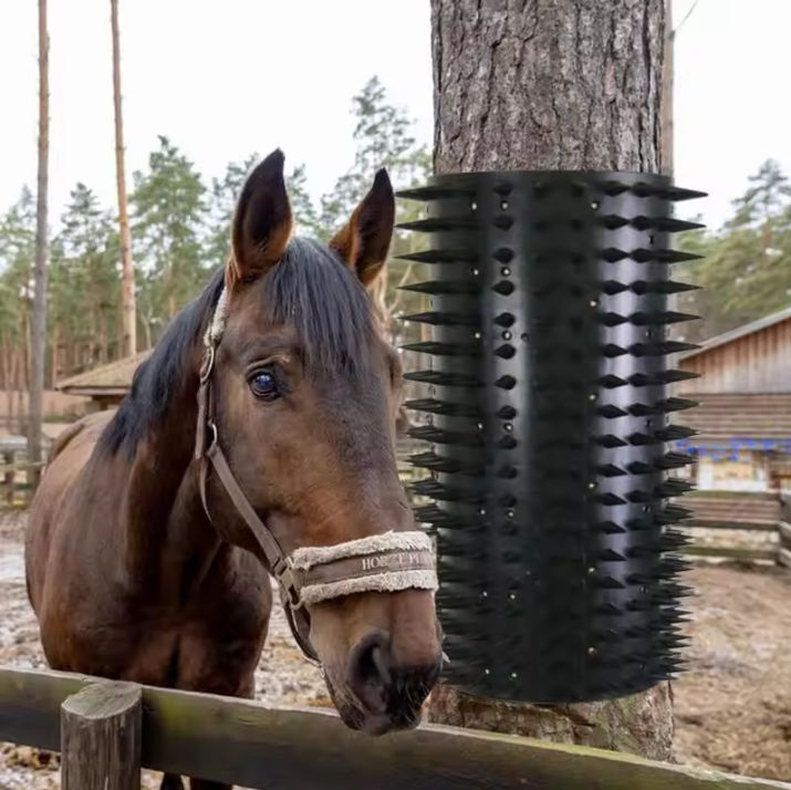 Krabborstel voor Paarden en Vee – Rubberen Massage- en Groomingborstel