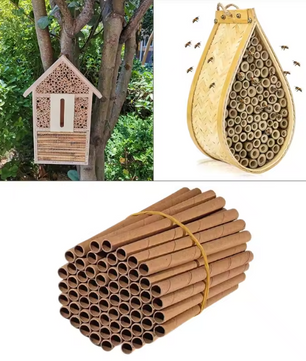 Navulbuizen voor Bijenhotel – 50 Stuks Papieren Nestbuizen voor Bijen
