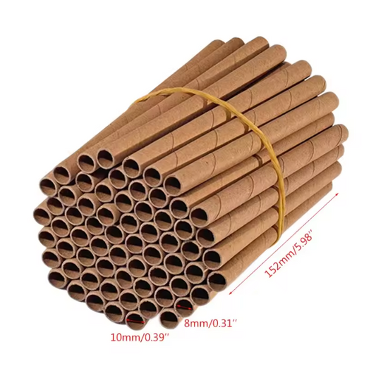 Navulbuizen voor Bijenhotel – 50 Stuks Papieren Nestbuizen voor Bijen