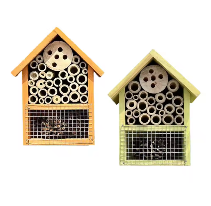 Houten Bijen- en Vlinderhuis voor Tuin – Hangend Insectenhotel voor Bestuivers