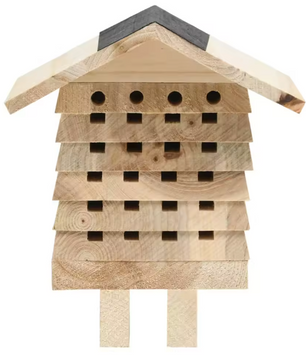 Massief Houten Bijenhotel – Nestkast voor Solitaire Bijen en Bestuivers