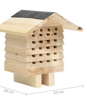 Massief Houten Bijenhotel – Nestkast voor Solitaire Bijen en Bestuivers