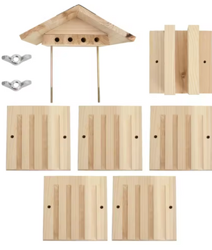 Massief Houten Bijenhotel – Nestkast voor Solitaire Bijen en Bestuivers