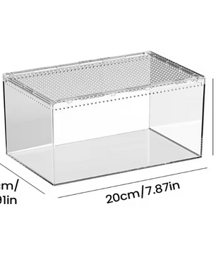 Transparant Reptielen Terrarium – Acryl Behuizing met Ventilatie voor Spin, Gecko, Slang en Kikker