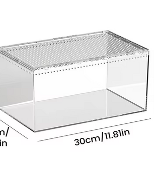 Transparant Reptielen Terrarium – Acryl Behuizing met Ventilatie voor Spin, Gecko, Slang en Kikker