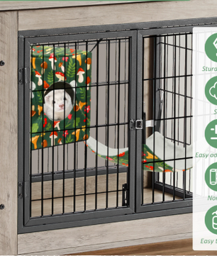 4-Delige Hamster Hangmat Set – Zacht Polyester Ophangsysteem met Tunnel, Nest en Mat voor Kleine Knaagdieren