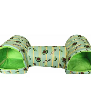 Cavia Tunnel Huis – Zacht Polyester Schuilplaats met Speeltunnel voor Kleine Dieren