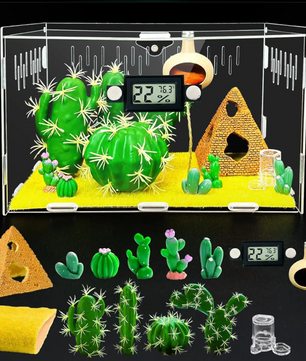 Springspin Terrarium DIY Set – Acryl Behuizing met Ventilatie, Sensor en Accessoires