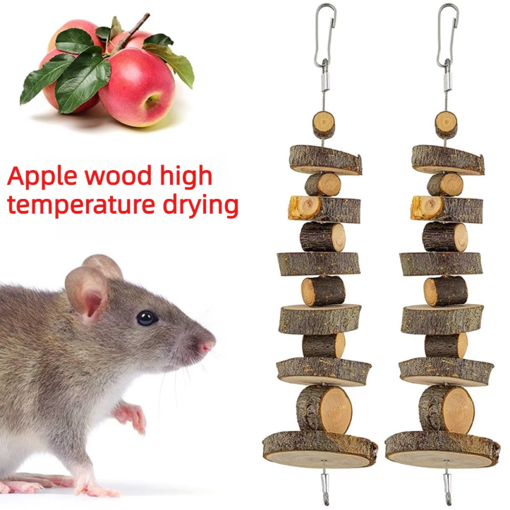 Natuurlijk Houten Kauwspeeltje – Tanden Slijpen Sticks voor Kleine Huisdieren