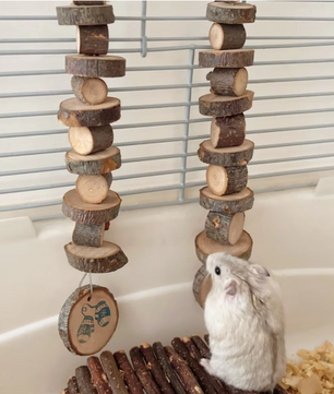 Natuurlijk Houten Kauwspeeltje – Tanden Slijpen Sticks voor Kleine Huisdieren