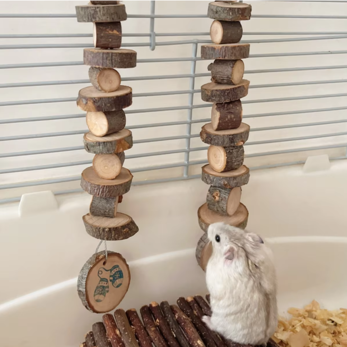 Natuurlijk Houten Kauwspeeltje – Tanden Slijpen Sticks voor Kleine Huisdieren