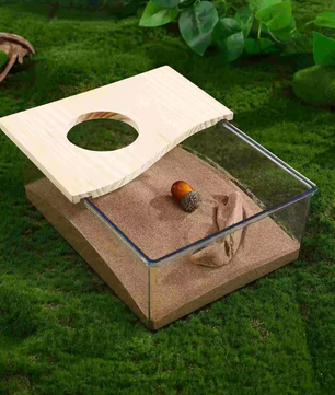 Hamster Zandbad Container – Acryl Badhuis voor Kleine Dieren