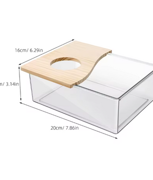 Hamster Zandbad Container – Acryl Badhuis voor Kleine Dieren