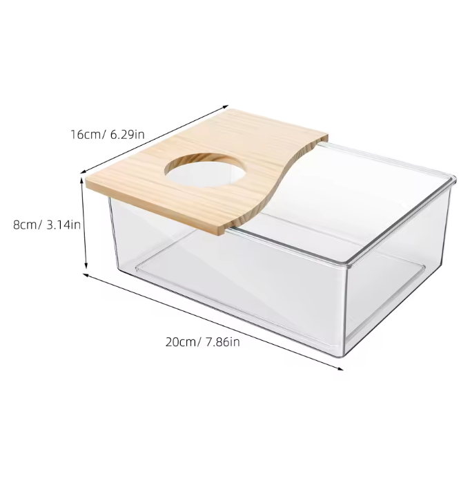 Hamster Zandbad Container – Acryl Badhuis voor Kleine Dieren