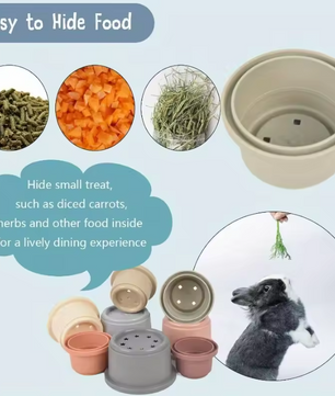 8-Delige Stapelbekers Set – Nest Speelgoed voor Kleine Dieren