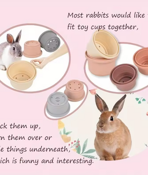 8-Delige Stapelbekers Set – Nest Speelgoed voor Kleine Dieren