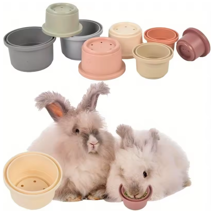 8-Delige Stapelbekers Set – Nest Speelgoed voor Kleine Dieren