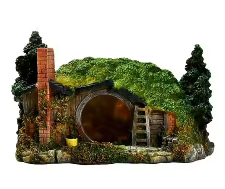 Aquarium Rotsgrot Decoratie – Resin Schuilplaats met Openingen voor Vissen en Schildpadden