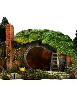 Aquarium Rotsgrot Decoratie – Resin Schuilplaats met Openingen voor Vissen en Schildpadden