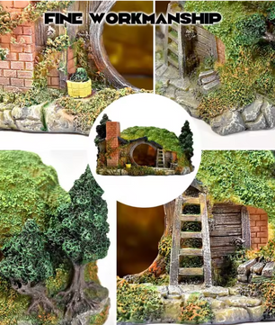 Aquarium Rotsgrot Decoratie – Resin Schuilplaats met Openingen voor Vissen en Schildpadden