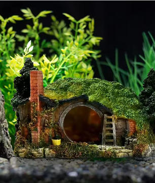 Aquarium Rotsgrot Decoratie – Resin Schuilplaats met Openingen voor Vissen en Schildpadden