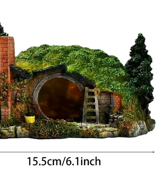 Aquarium Rotsgrot Decoratie – Resin Schuilplaats met Openingen voor Vissen en Schildpadden