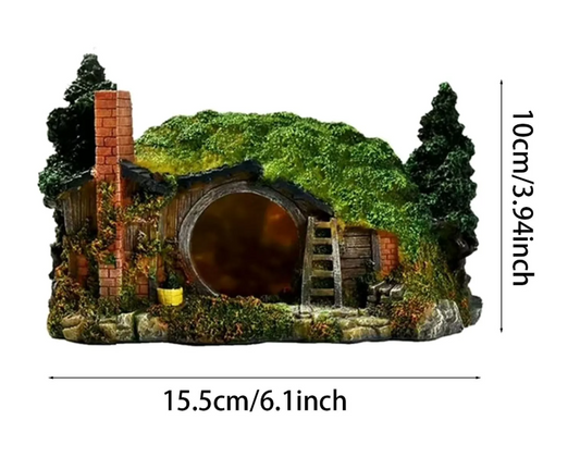 Aquarium Rotsgrot Decoratie – Resin Schuilplaats met Openingen voor Vissen en Schildpadden