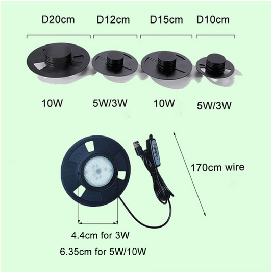 Dimbare USB Kweeklamp – LED Groeilamp met Timer voor Terrarium en Planten
