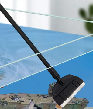 Aquarium Algen Schraper – Reinigingstool met Lange Steel voor Glas en Bodem