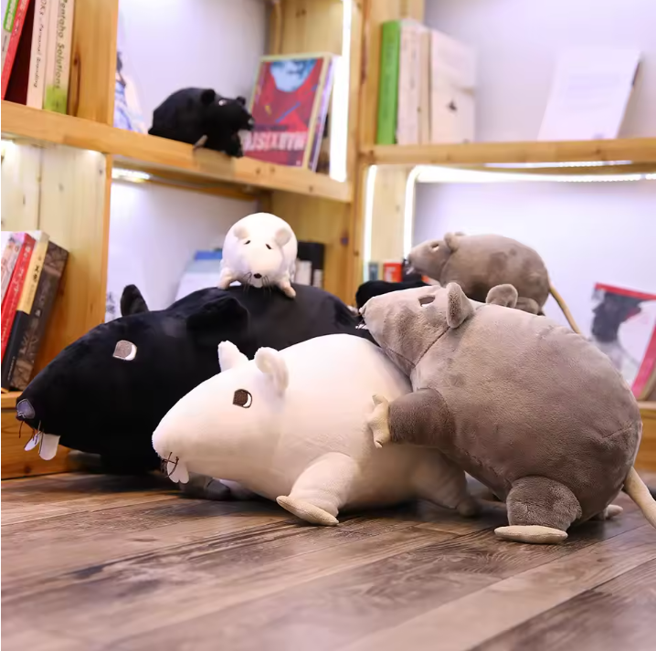 Realistische Muis Knuffel – Zacht Gevuld Pluche Dier Kussen