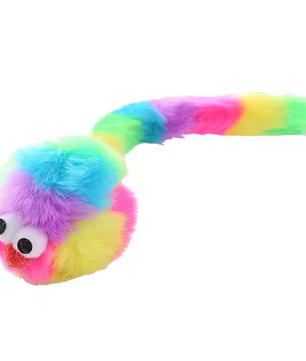 Regenboog Pluche Ratten Speeltje – Duurzaam Kattenspeelgoed