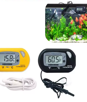 Aquarium Thermometer Digitaal – LCD Temperatuurmeter met Sensor en Zuignap