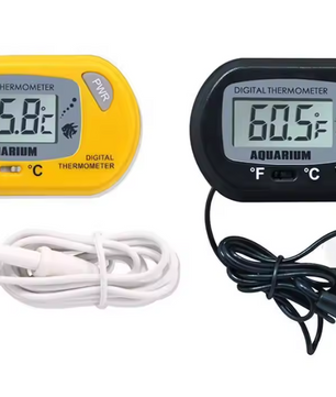 Aquarium Thermometer Digitaal – LCD Temperatuurmeter met Sensor en Zuignap