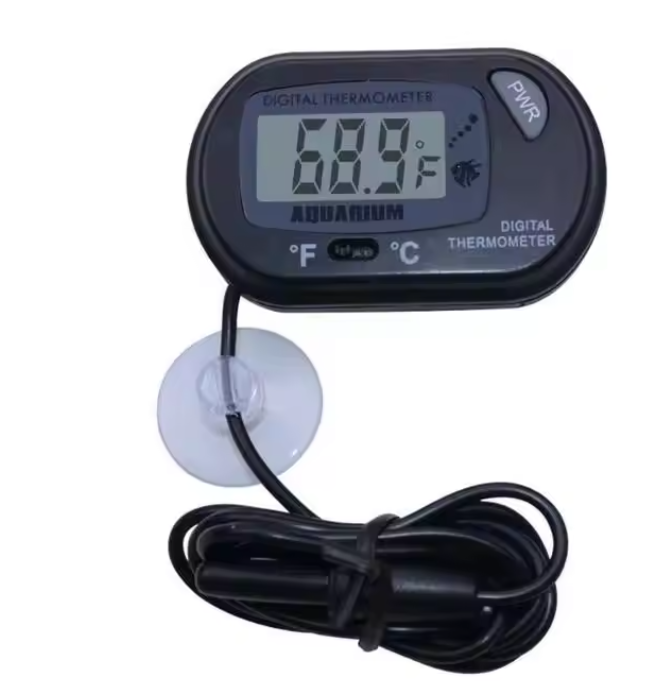 Aquarium Thermometer Digitaal – LCD Temperatuurmeter met Sensor en Zuignap