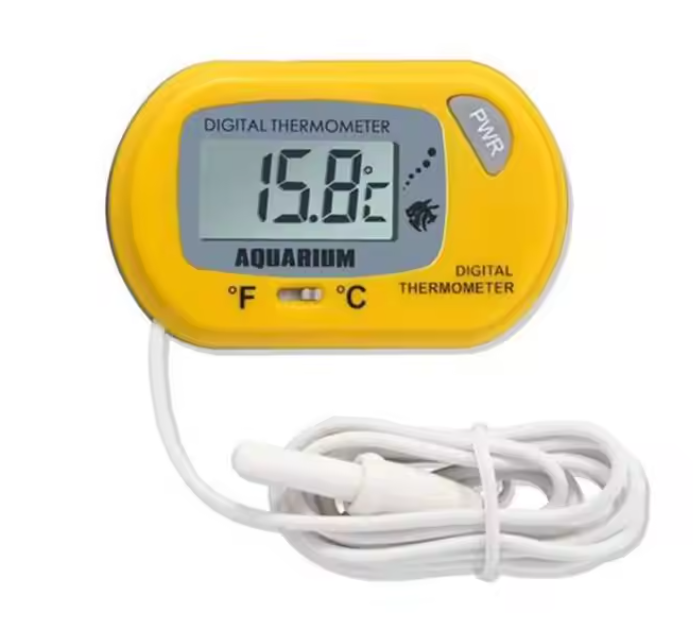 Aquarium Thermometer Digitaal – LCD Temperatuurmeter met Sensor en Zuignap