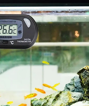 Aquarium Thermometer Digitaal – LCD Temperatuurmeter met Sensor en Zuignap