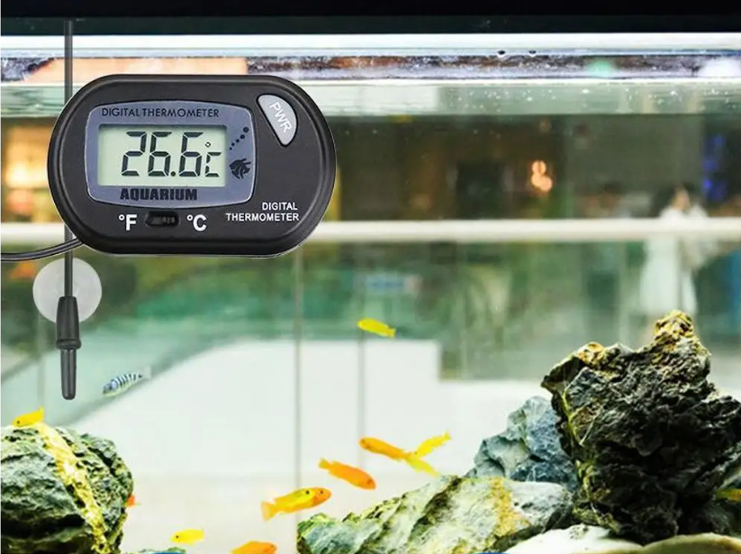 Aquarium Thermometer Digitaal – LCD Temperatuurmeter met Sensor en Zuignap
