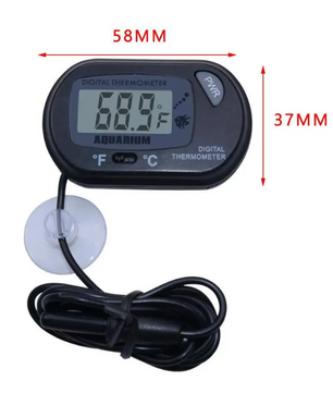 Aquarium Thermometer Digitaal – LCD Temperatuurmeter met Sensor en Zuignap
